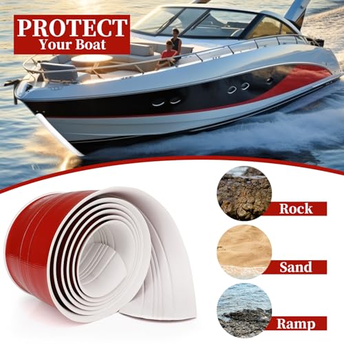XINRINTONG Self-Adhesive DIY Keel Guard 5 Inches Wide 9.6 Feet Length for Fiberglass and Specific Aluminum Boats - Boat Keel Protector Hull Guard Protects from Rocks Ramps and Oyster Beds - Image 3