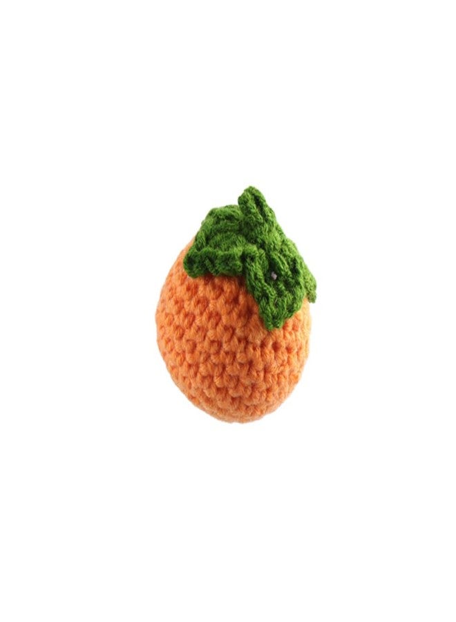 Kopida Cute Crochet Fruits, Handmade Knitted Strawberry Persimmon Sunflower Ornament Simulation Fruit Doll for Home Party Decoration, Pack of 5 - Image 5