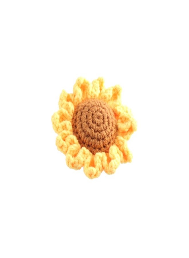 Kopida Cute Crochet Fruits, Handmade Knitted Strawberry Persimmon Sunflower Ornament Simulation Fruit Doll for Home Party Decoration, Pack of 5 - Image 4
