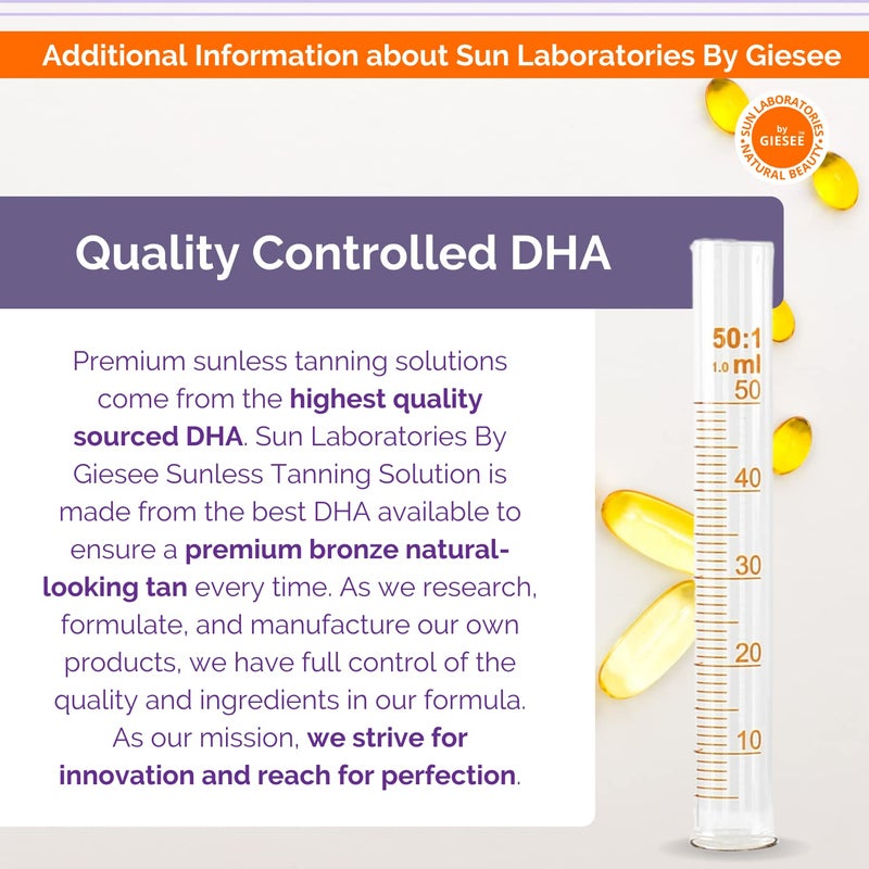 Sun Laboratories By Giesee Ultra Dark Spray Tan Solution 16 oz - Professional Airbrush Tanning Machine, Non-Toxic Self Tanner Kit - Image 5