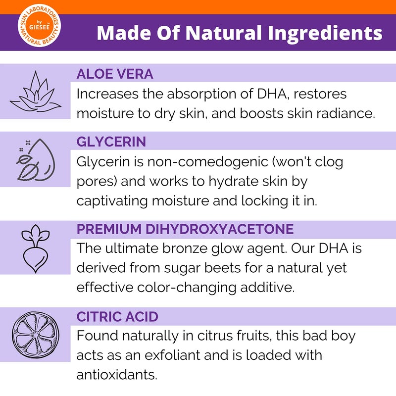 Sun Laboratories By Giesee Ultra Dark Spray Tan Solution 16 oz - Professional Airbrush Tanning Machine, Non-Toxic Self Tanner Kit - Image 4