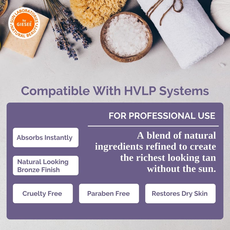 Sun Laboratories By Giesee Ultra Dark Spray Tan Solution 16 oz - Professional Airbrush Tanning Machine, Non-Toxic Self Tanner Kit - Image 3