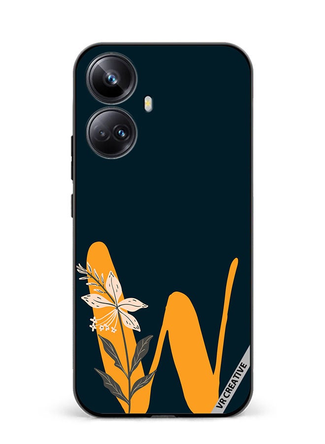VR CREATIVE غطاء حماية لجهاز Realme 10 Pro Plus بتصميم حرف W متعدد الألوان - Image 1