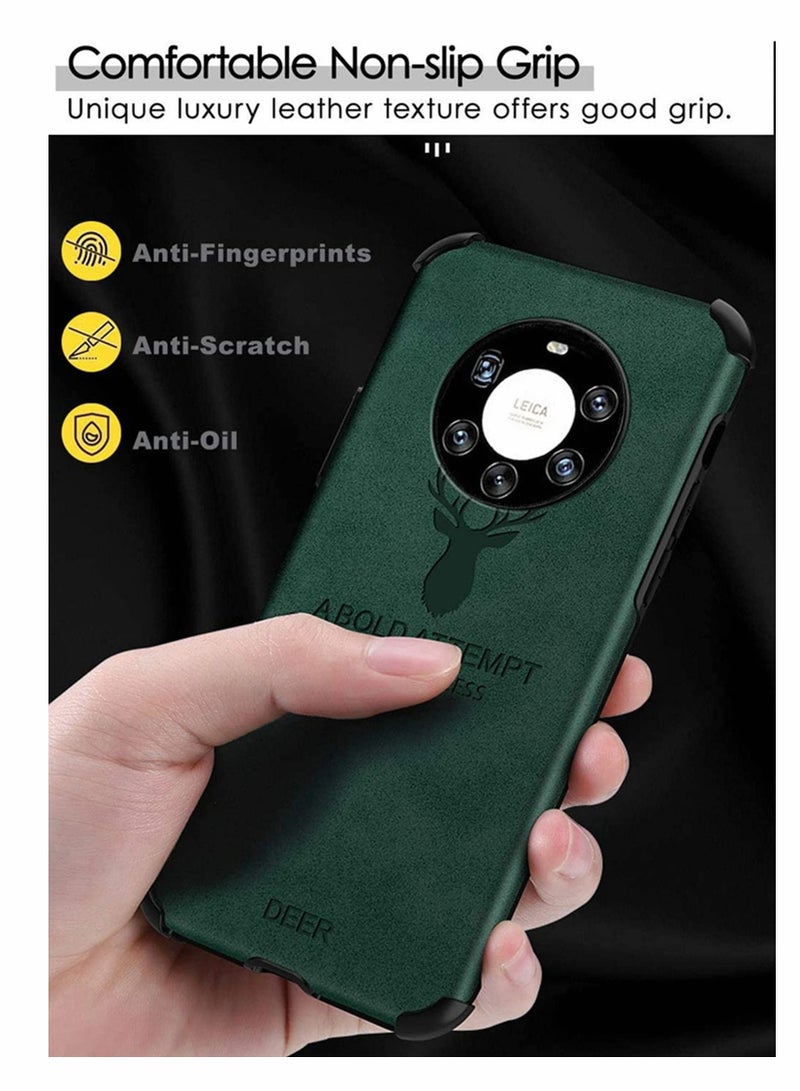 Captaintech Phone Case for Huawei Mate 40 Pro+, Ultra-thin Matte Leather Back Case Silicone Soft Edge Shockproof Full Body Protective Cover Case for Huawei Mate 40 Pro Plus 6.76" - Image 5