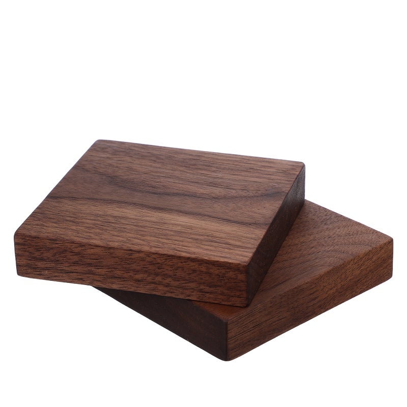 2Pcs Walnut Wood Sheets Rectangle Unfinished Panels for Engraving and Burning Crafts - Image 1