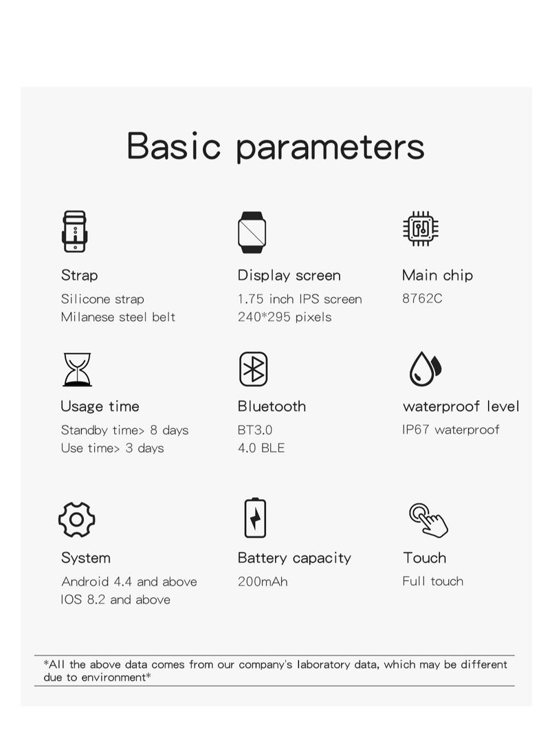 GULFLINK Smart Watch for Android and iOS Phones Compatible iPhone Samsung - Image 4