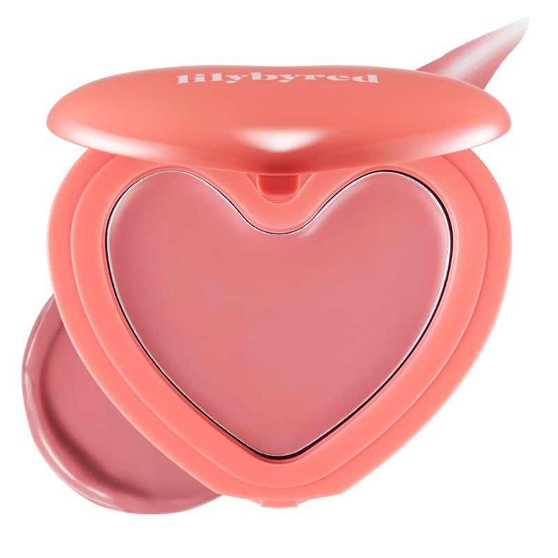 lilybyred Luv Beam Cheek Balm | Heart-Shaped Korean Cream Blush, Semi-Matte Finish, Long-Lasting, Blendable & Buildable, Soft Creamy Texture, Lightweight, Natural Flush, 0.12 oz. (03 Mood Rose) - Image 1