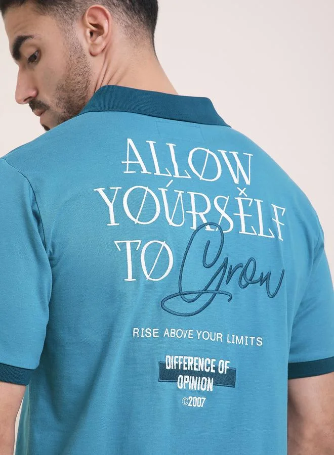 Difference of Opinion Men Relaxed Fit Embroidery Polo