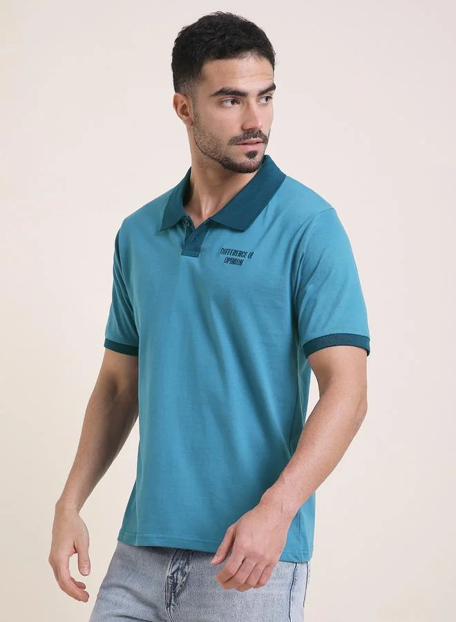 Difference of Opinion Men Relaxed Fit Embroidery Polo