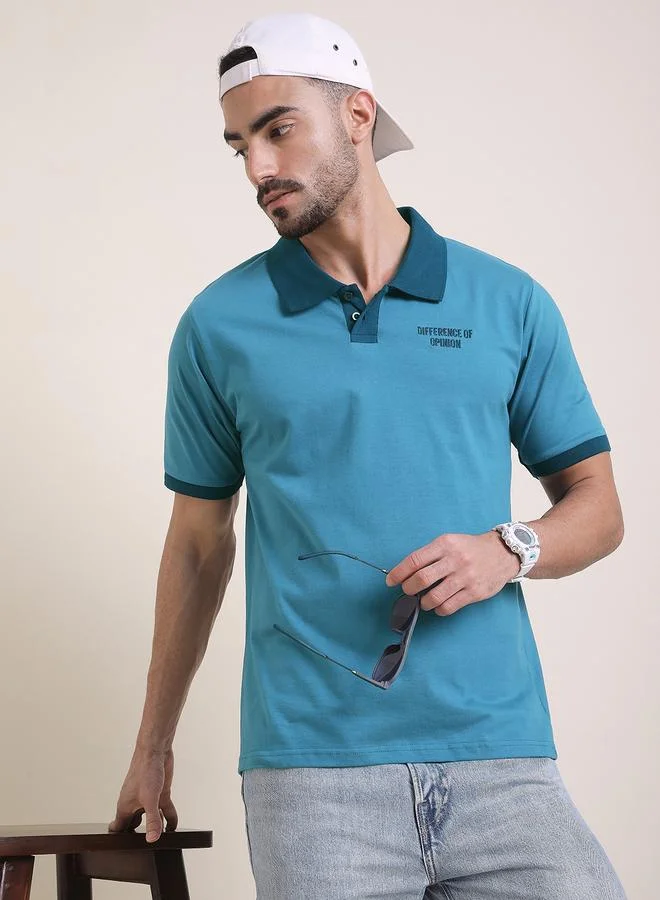 Difference of Opinion Men Relaxed Fit Embroidery Polo