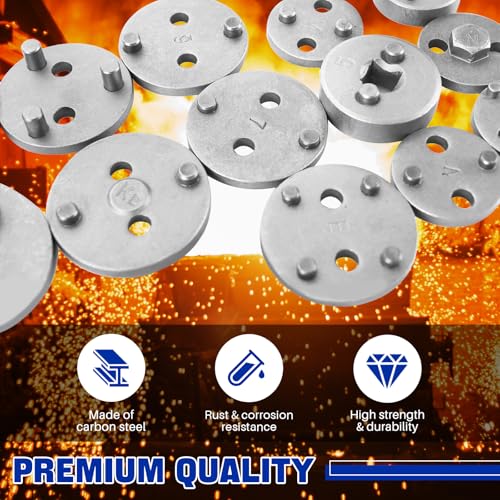 DASBET 24pcs Heavy Duty Disc Brake Caliper Tool Set Disc Brake Caliper Compressor Wind Back Tool Brake Spreading Tools (Red) - Image 3