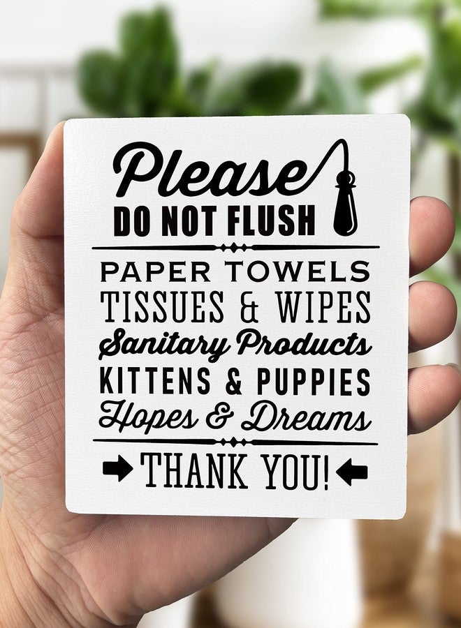 Gkwa Farmhouse 'Do Not Flush' Plaque with Pawsome Kittens & Puppies on Wooden Stand - Image 3
