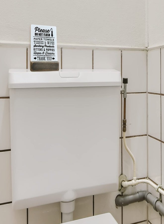 Gkwa Farmhouse 'Do Not Flush' Plaque with Pawsome Kittens & Puppies on Wooden Stand - Image 5