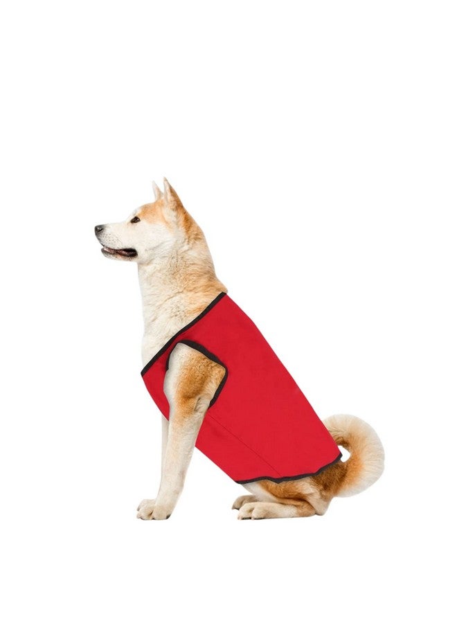 Western Era Soft Cotton Dog T-Shirt | Comfortable & Breathable Dog Clothing | Sleeveless Vest Puppy Outfit | Pet Tank Top Fashion Apparel (Red) (Medium) (16 Inches) - Image 1