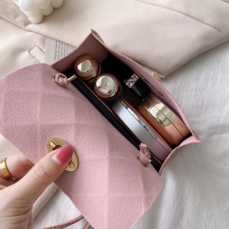 Guangzhou Bags For Women 2023 Bags Hand-Held Checkered Small Square Bag Fashionable Crossbody Bag Light Luxury Handbag - Image 3