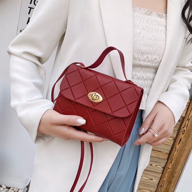 Guangzhou Bags For Women 2023 Bags Hand-Held Checkered Small Square Bag Fashionable Crossbody Bag Light Luxury Handbag - Image 5