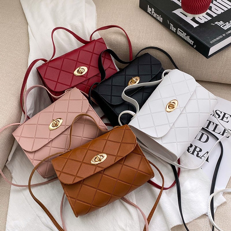 Guangzhou Bags For Women 2023 Bags Hand-Held Checkered Small Square Bag Fashionable Crossbody Bag Light Luxury Handbag - Image 2