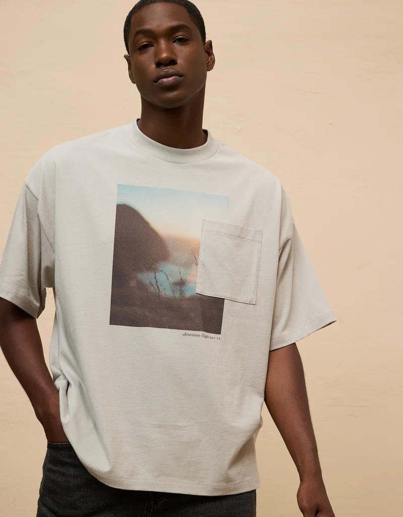 امريكان ايجل Graphic Crew Neck T-Shirt
