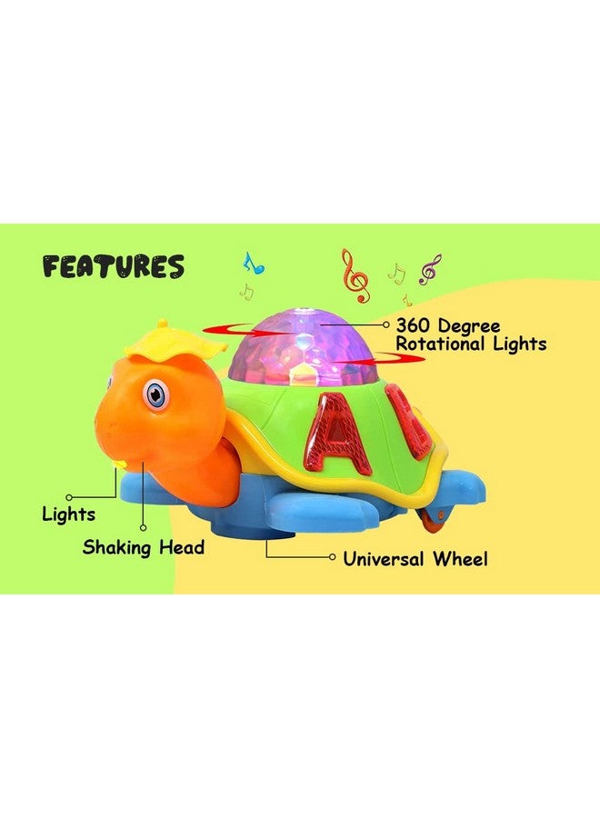 Goyal's Musical Bump and Go Tortoise Toy with 3D Flashing Light & Sound, Best Gift for Children -Toys for Kids, Boys, Girls Age 2+ Years (Tortoise) - Image 2