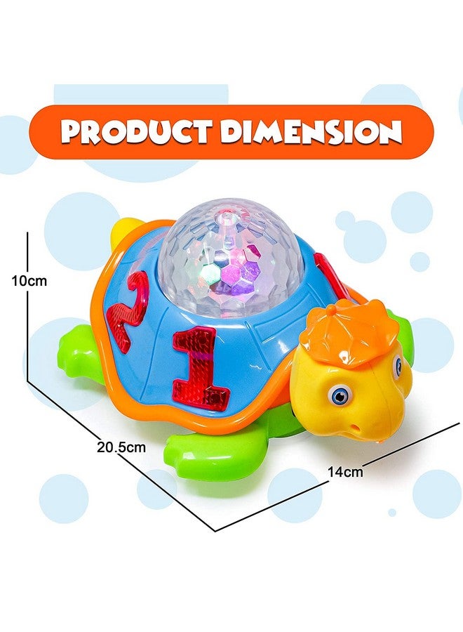 Goyal's Musical Bump and Go Tortoise Toy with 3D Flashing Light & Sound, Best Gift for Children -Toys for Kids, Boys, Girls Age 2+ Years (Tortoise) - Image 4