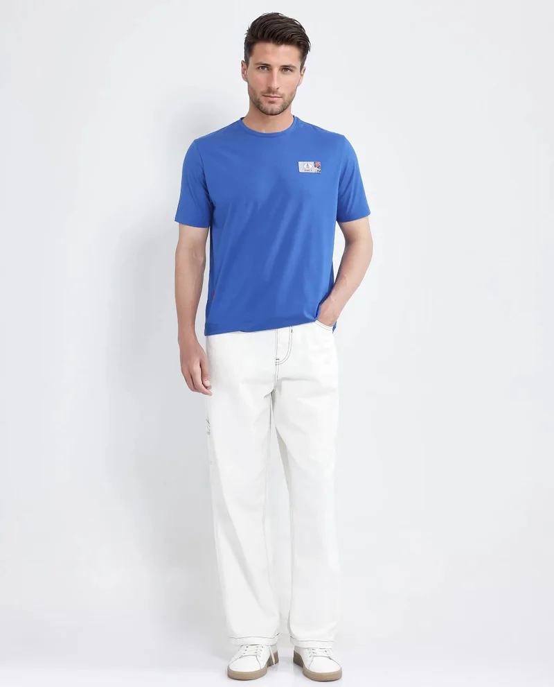 Rare Rabbit Men's Label Regular Fit T-Shirt