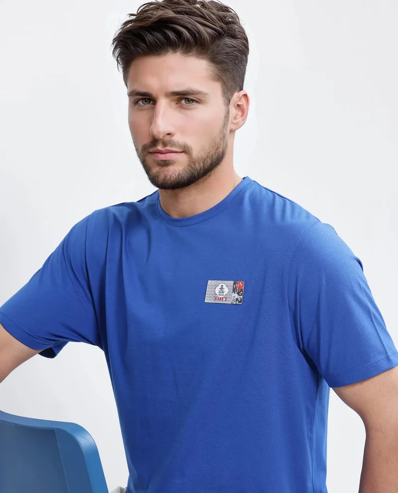 Rare Rabbit Men's Label Regular Fit T-Shirt