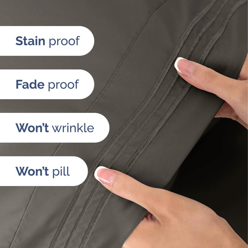 Twin Size 3 Piece Sheet Set - Extra Soft  Breathable & Cooling Sheets - Hotel Luxury Durable Bed Sheets for Women & Men - Deep Pockets  Easy-Fit & Wrinkle-Free Sheets - Cool Brown Oeko-Tex Bed Sheets