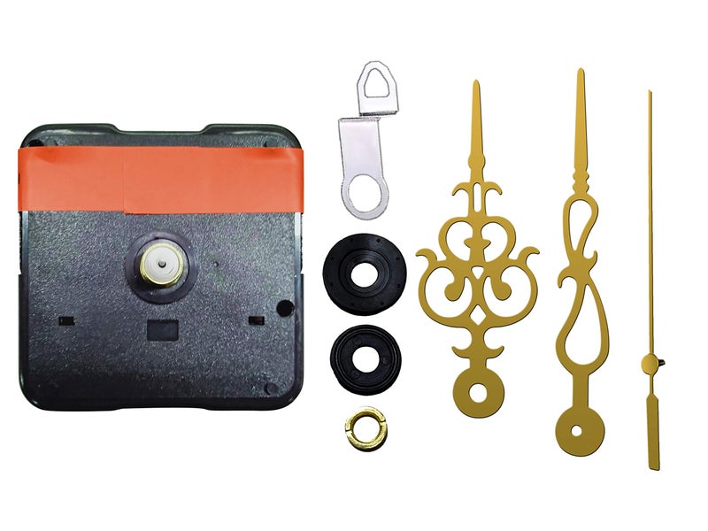 IIK COLLECTION Analogue Plastic Sweep/Silky Silent (NO Tic-Tic Sound) Quartz Movement Machine with Golden Hands Kit for Wall Clock (IIK-MOV-PL-025) - Image 3
