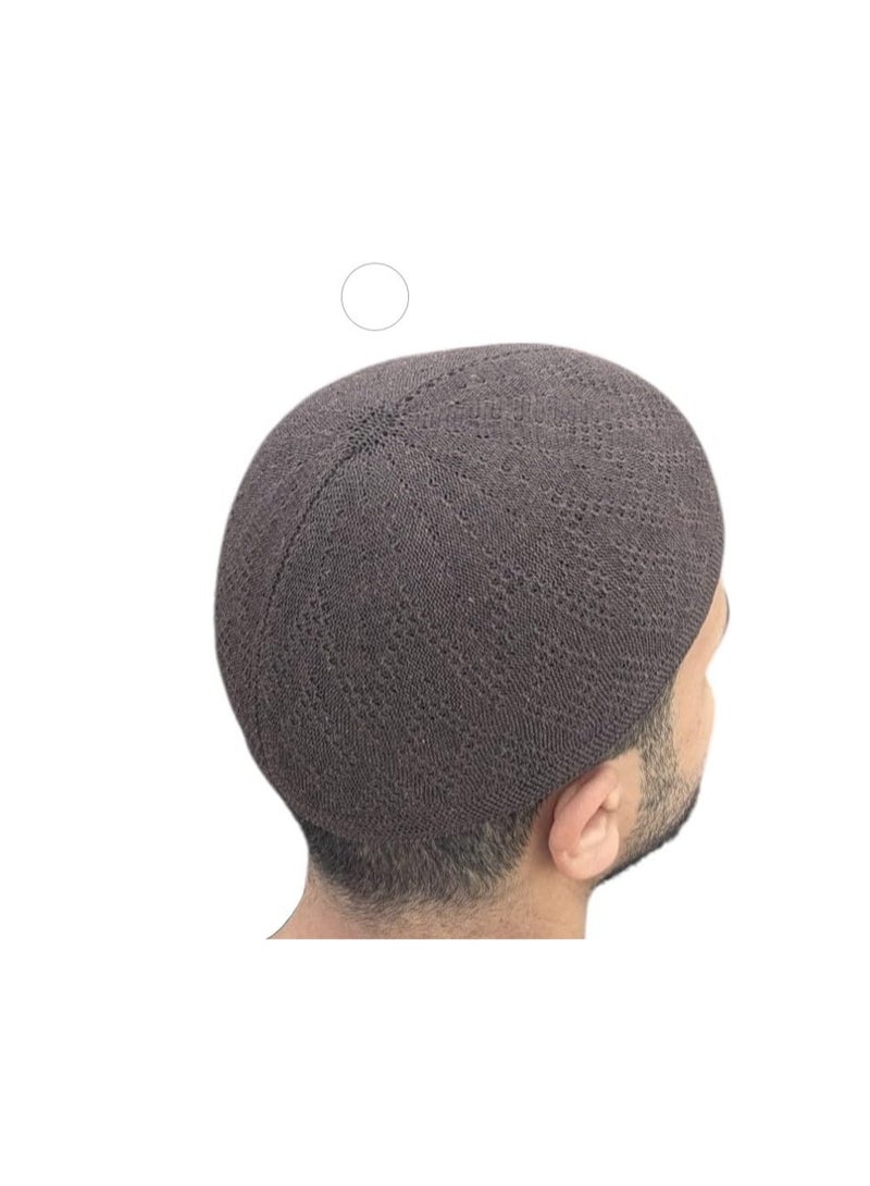 Muslim prayer cap made of Turkish cotton – designed for Islamic prayers and occasions, fits the shape of the head, one size fits all. - Image 4