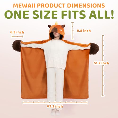 Mewaii Ultimate Softness Capybara Wearable Blanket Hoodie – Expertly Designed for American Body,Full Coverage with Easy Movement,Oversized Warm and Cozy Flannel Blanket,Capybara Gift for Adult - Image 3