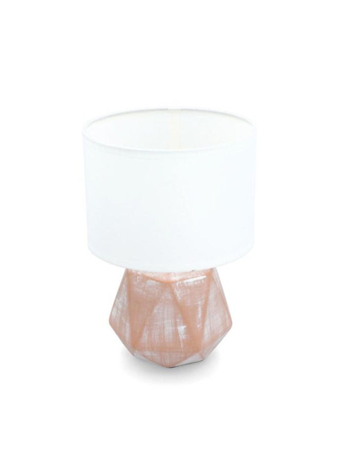 Generic - Bedside table lamp with a unique design, white/pink - Image 1