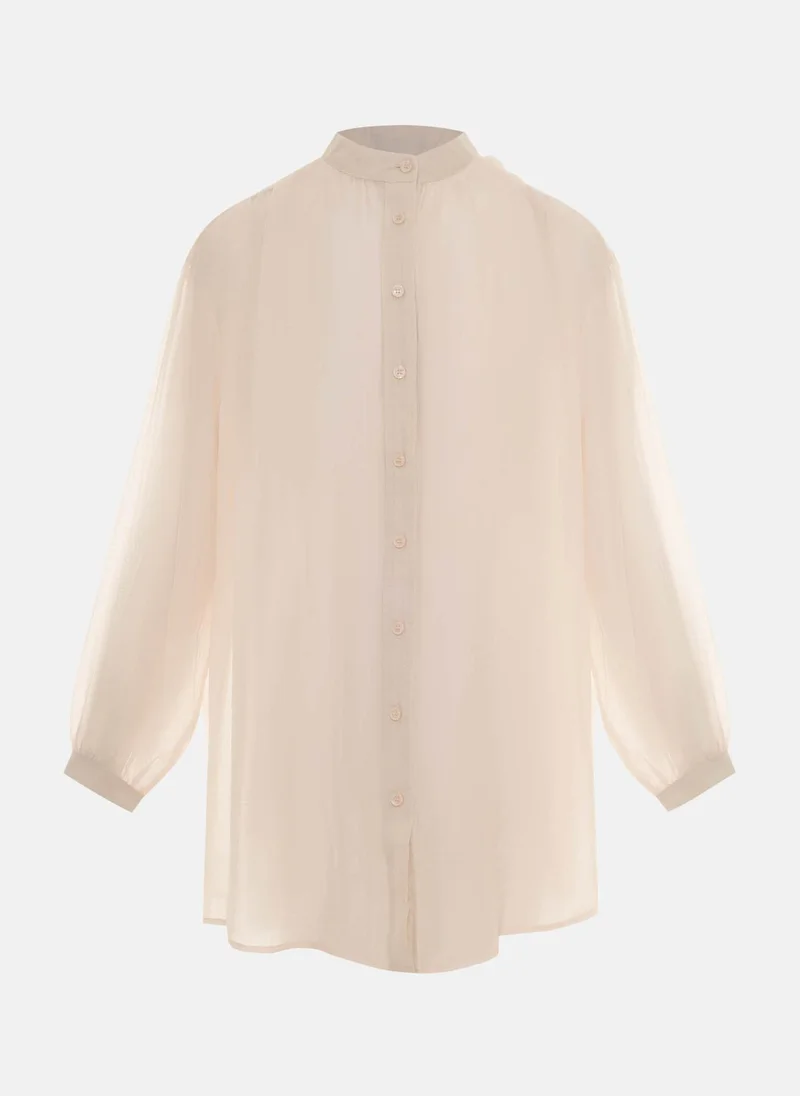 ليتشي قميص خفيف من قماش شبه شفاف