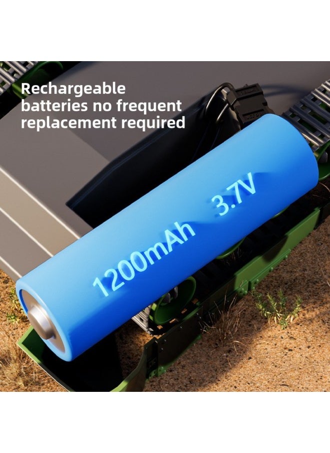 Generic - Remote Control Tank Toy 2.4G Cannon Launching Metal Crawler Charging Electric Simulation Battle Off-road Vehicle Model-Color: 9-way Remote Control Tank - Image 1