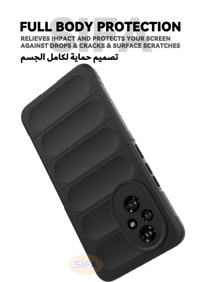 Honor 200 5G Phone Case, Creative Soft Protective Case for Honor 200, Anti-Drop and Shockproof Skin Feel Soft Case Cover for Honor 200 5G 6.7 inch, Black - Image 3