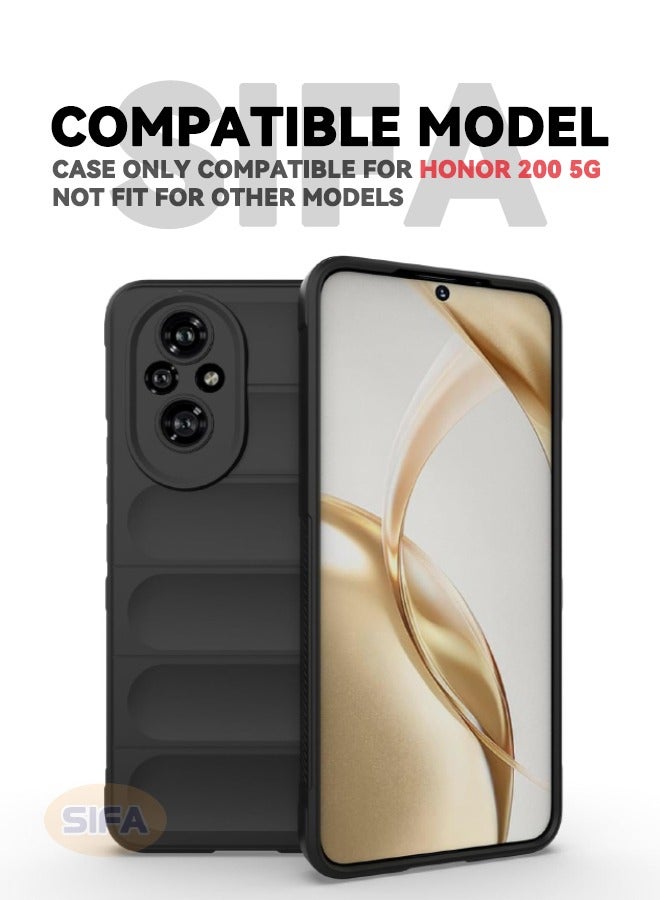 Honor 200 5G Phone Case, Creative Soft Protective Case for Honor 200, Anti-Drop and Shockproof Skin Feel Soft Case Cover for Honor 200 5G 6.7 inch, Black - Image 2