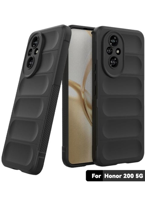 Honor 200 5G Phone Case, Creative Soft Protective Case for Honor 200, Anti-Drop and Shockproof Skin Feel Soft Case Cover for Honor 200 5G 6.7 inch, Black