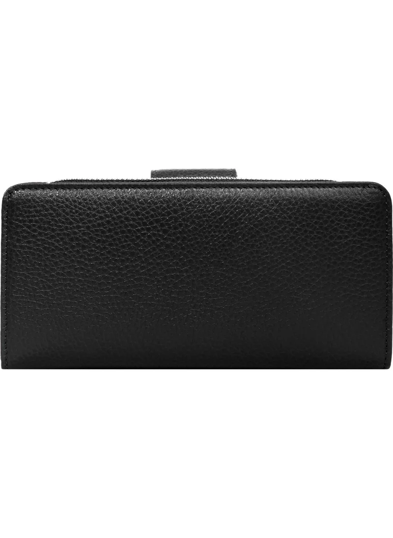 Cengiz Pakel Leather Women's Wallet - Portfolio 65104 - Black