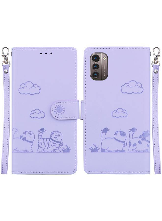 S-TOP Case For Nokia G21 / G11 Cute Cats RFID Leather Phone Case - Image 1
