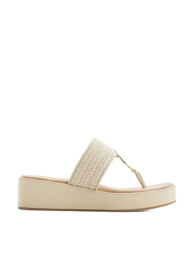 Trenala Ladies White Wedge Sandals