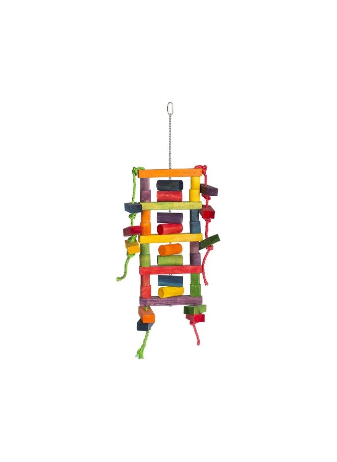 Prevue Prevue Bodacious Bites Blockhead Bird Toy - Multicolor 