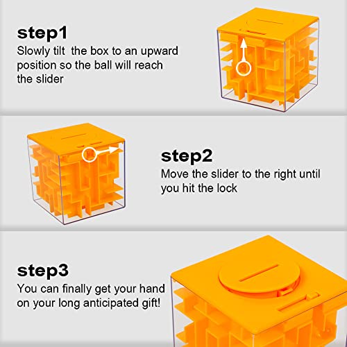 ThinkMax Money Maze Puzzle Box for Kids and Adults, Perfect Money Holder Maze Puzzle Gift Box (4 Pack) - Image 4