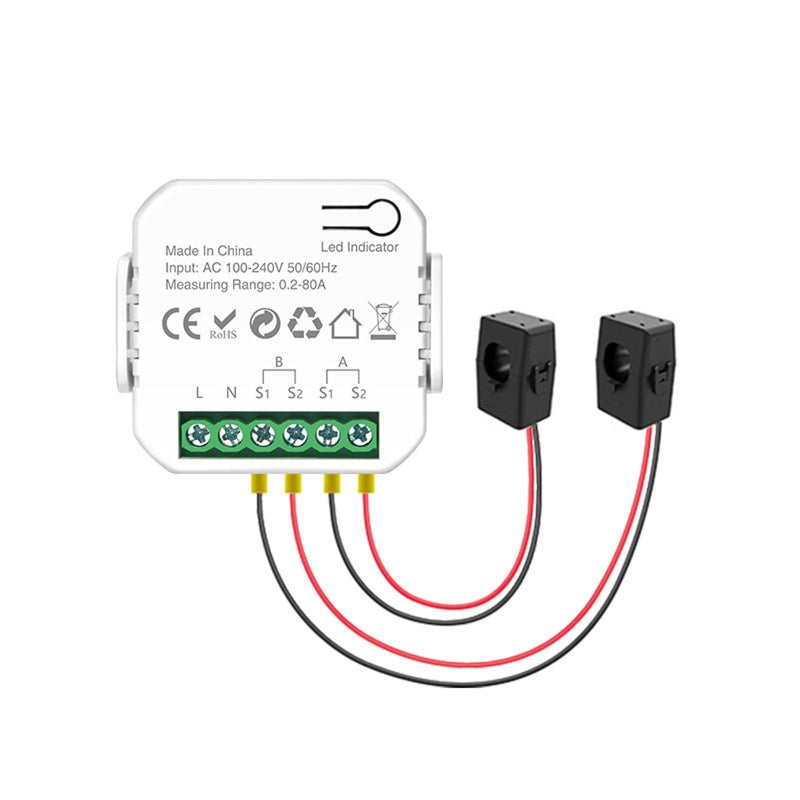 Tuya WIF Graffiti Smart Meter, Bidirectional 1/2 Channel Electric Meter Strap CT Transformer AC110/240 - Image 1