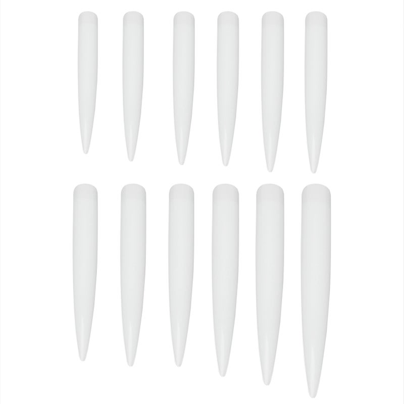 120PCS Extra Long Nail Tips Full Cover Stiletto Artificial Nails for Nail Art DIY SalonNatural Color - Image 2