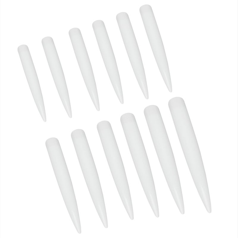 120PCS Extra Long Nail Tips Full Cover Stiletto Artificial Nails for Nail Art DIY SalonNatural Color - Image 3