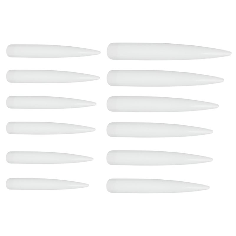120PCS Extra Long Nail Tips Full Cover Stiletto Artificial Nails for Nail Art DIY SalonNatural Color - Image 5