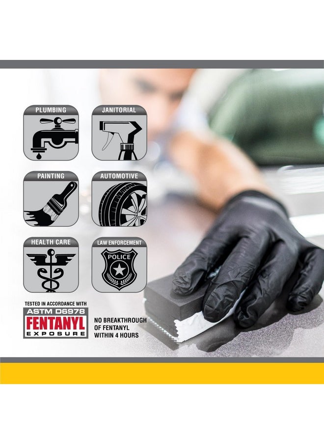 SAS SAS Safety 66520 Raven Powder-Free Disposable Black Nitrile 7 Mil Mil Gloves, XXL , 100 Gloves by Weight  - Image 3