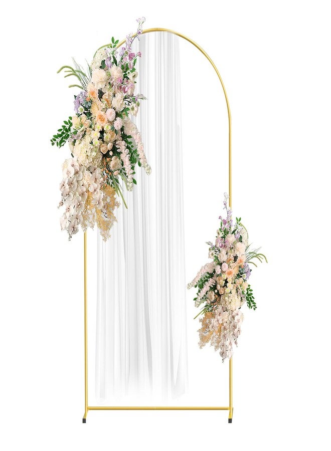 WORFEI 7.2FT Gold Metal Arch Backdrop Stand, Square Balloon Arch Stand Wedding Frame for Birthday Party, Baby Shower, and Ceremony Decoration - Image 1