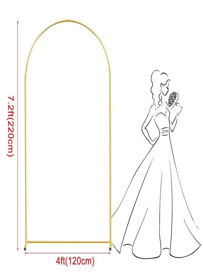WORFEI 7.2FT Gold Metal Arch Backdrop Stand, Square Balloon Arch Stand Wedding Frame for Birthday Party, Baby Shower, and Ceremony Decoration - Image 2