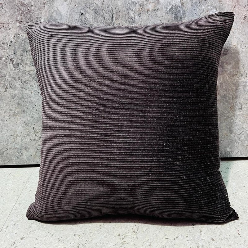 Guffaw / Corduroy/Stripped/Luxury 340 TC Cushion Covers Standard Size 16"X16" Inches (Chocolate Brown, 2) - Image 4