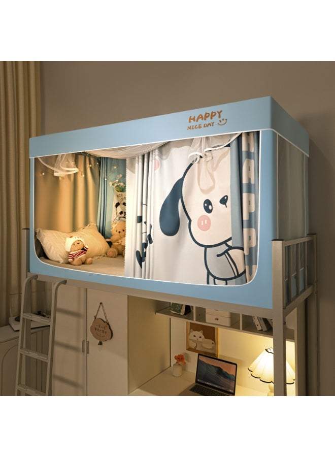 Arabest خيمة سرير مظلة ستارة ستارة تعتيم خيمة سرير مفرد ستارة قماش تظليل للطلاب مظلة سرير شبكة ناموسية حماية خصوصية النوم للطلاب - Image 2